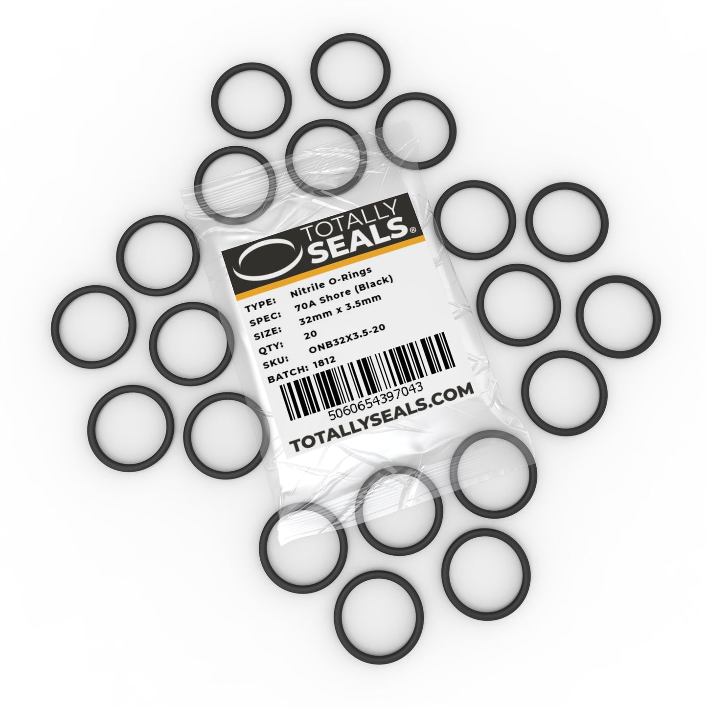 32mm x 3.5mm (39mm OD) Nitrile O-Rings - Totally Seals®