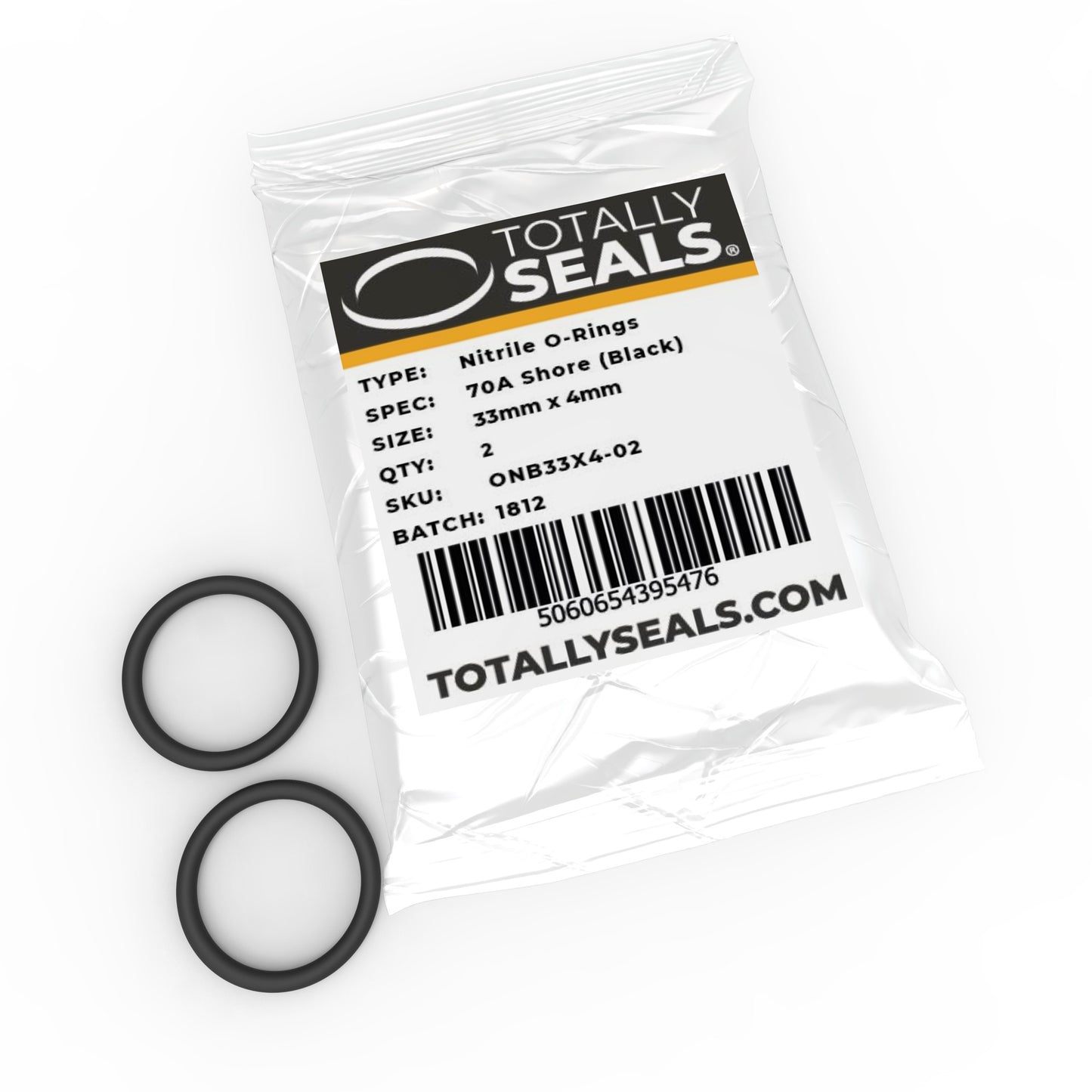 33mm x 4mm (41mm OD) Nitrile O-Rings - Totally Seals®
