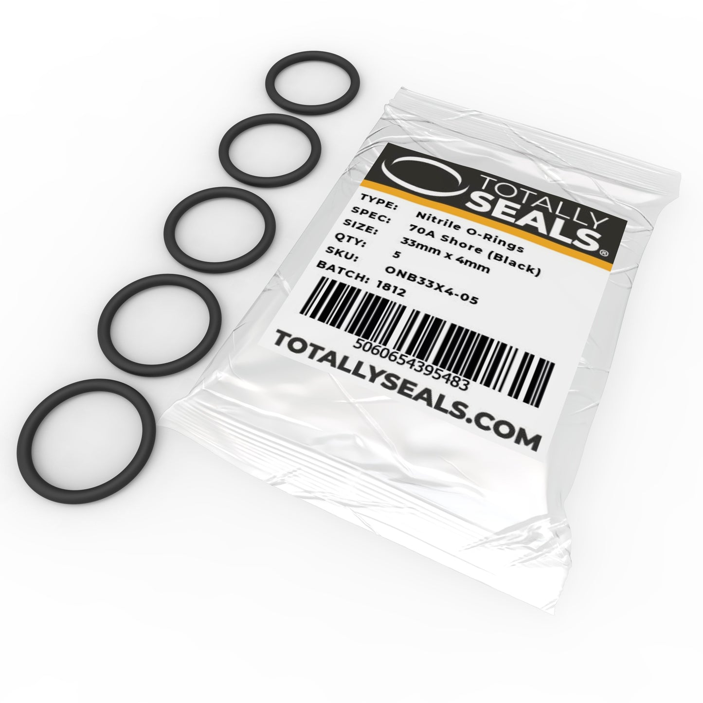 33mm x 4mm (41mm OD) Nitrile O-Rings - Totally Seals®