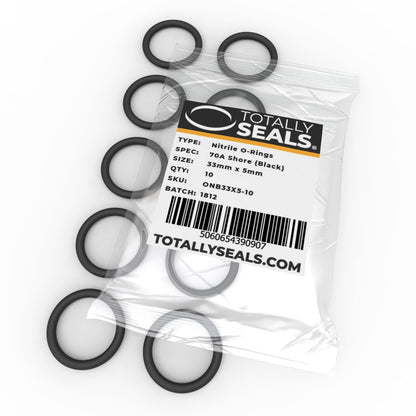 33mm x 5mm (43mm OD) Nitrile O-Rings - Totally Seals®