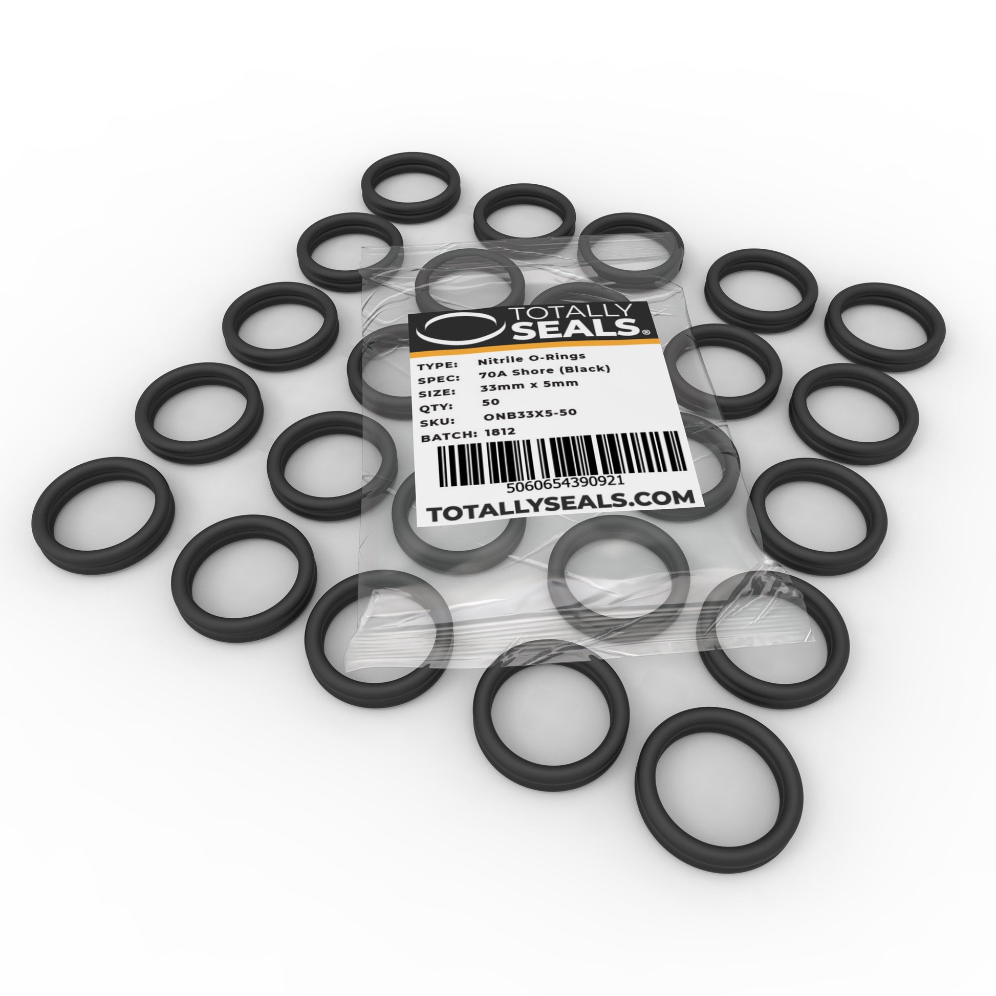 33mm x 5mm (43mm OD) Nitrile O-Rings - Totally Seals®