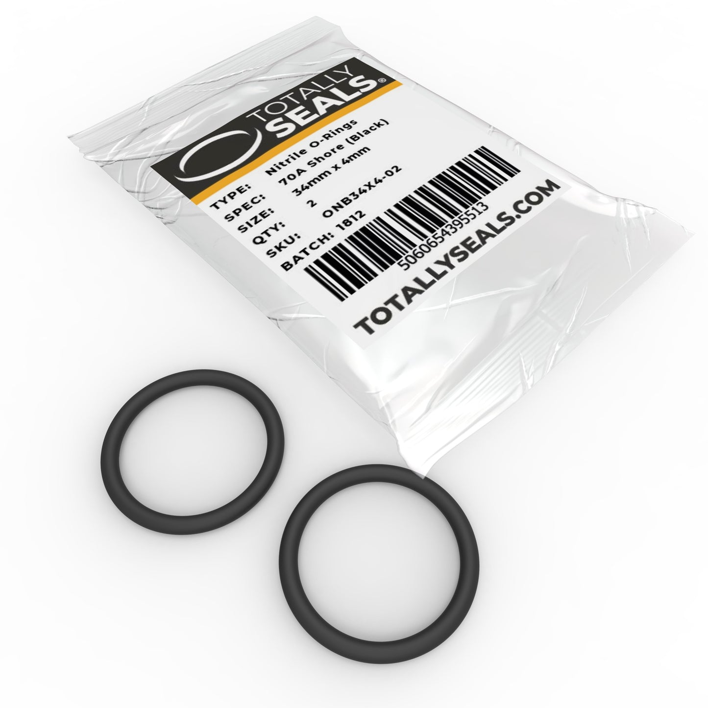 34mm x 4mm (42mm OD) Nitrile O-Rings - Totally Seals®