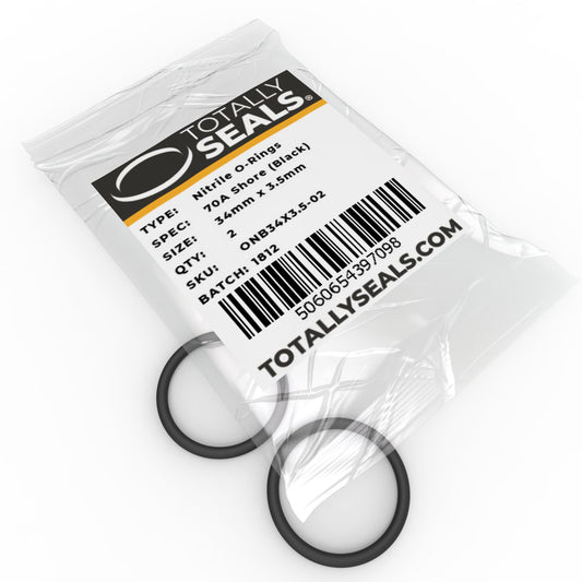 34mm x 3.5mm (41mm OD) Nitrile O-Rings - Totally Seals®