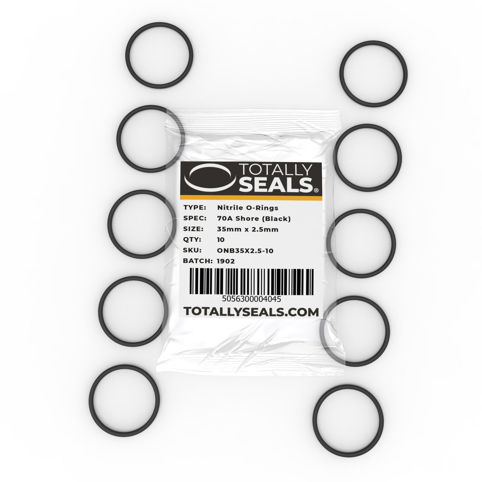 35mm x 2.5mm (40mm OD) Nitrile O-Rings - Totally Seals®