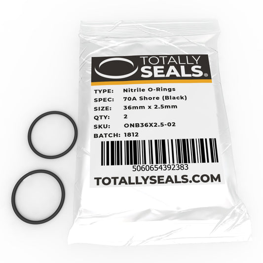 36mm x 2.5mm (41mm OD) Nitrile O-Rings - Totally Seals®