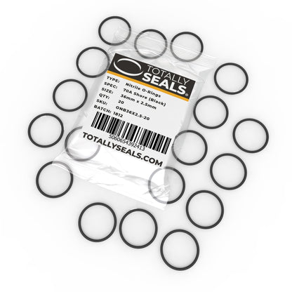 36mm x 2.5mm (41mm OD) Nitrile O-Rings - Totally Seals®