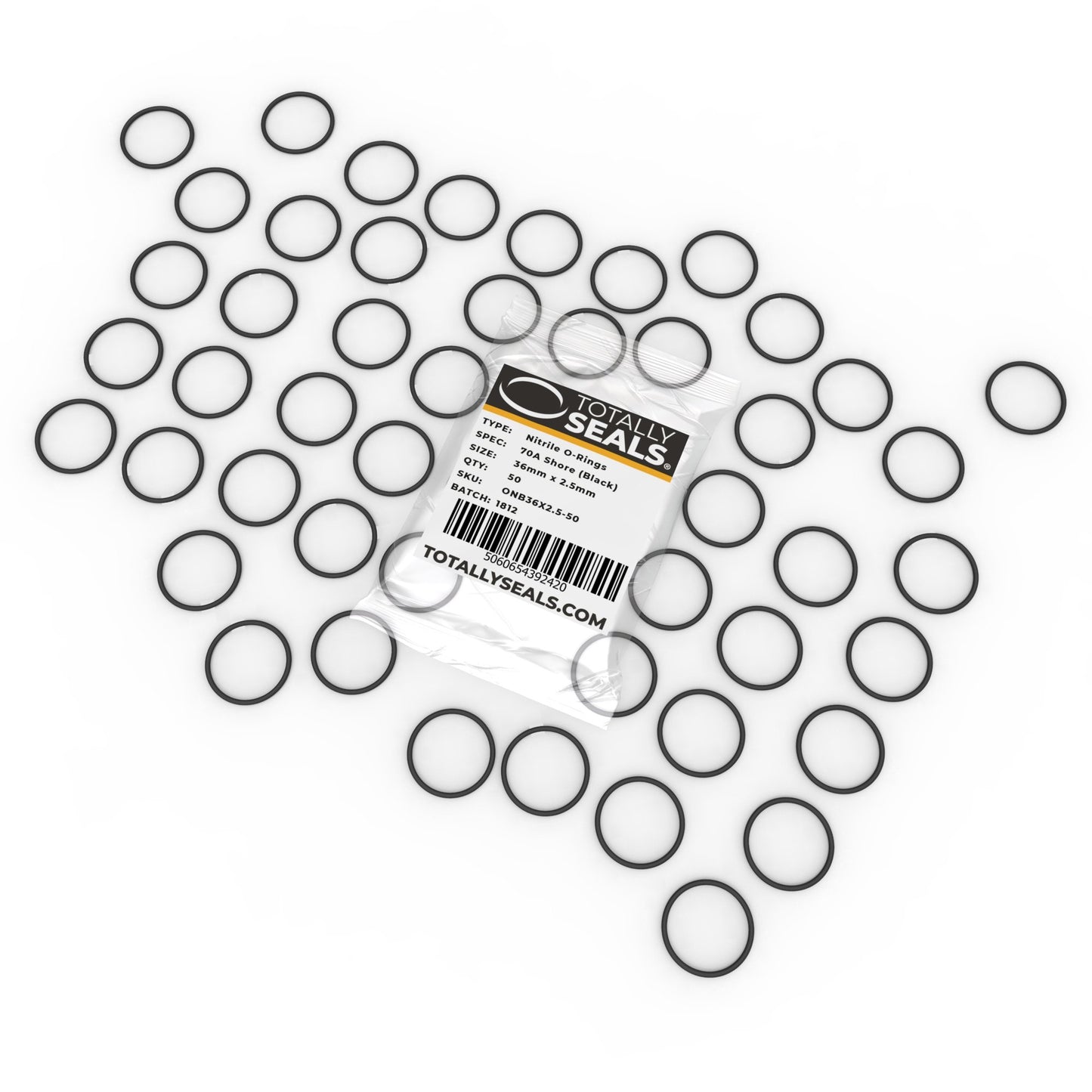 36mm x 2.5mm (41mm OD) Nitrile O-Rings - Totally Seals®