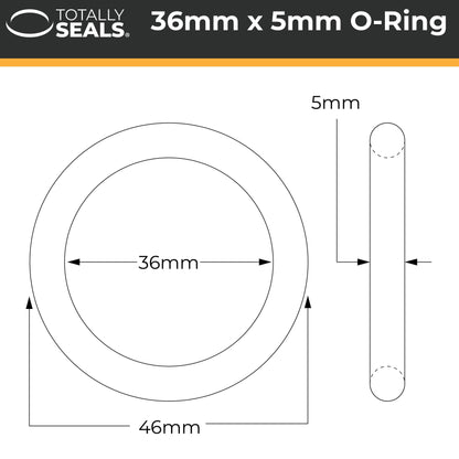 36mm x 5mm (46mm OD) Nitrile O-Rings - Totally Seals®