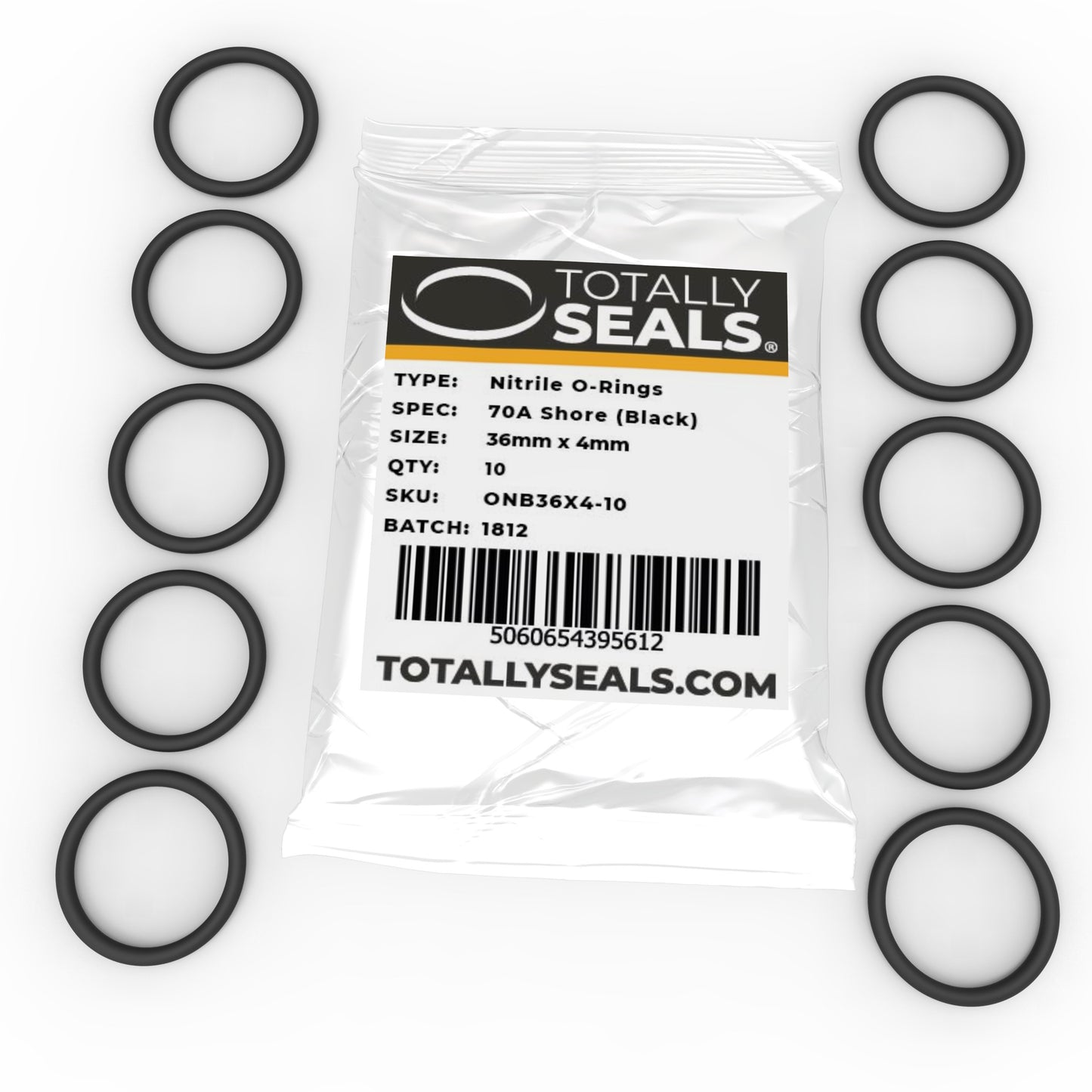 36mm x 4mm (44mm OD) Nitrile O-Rings - Totally Seals®