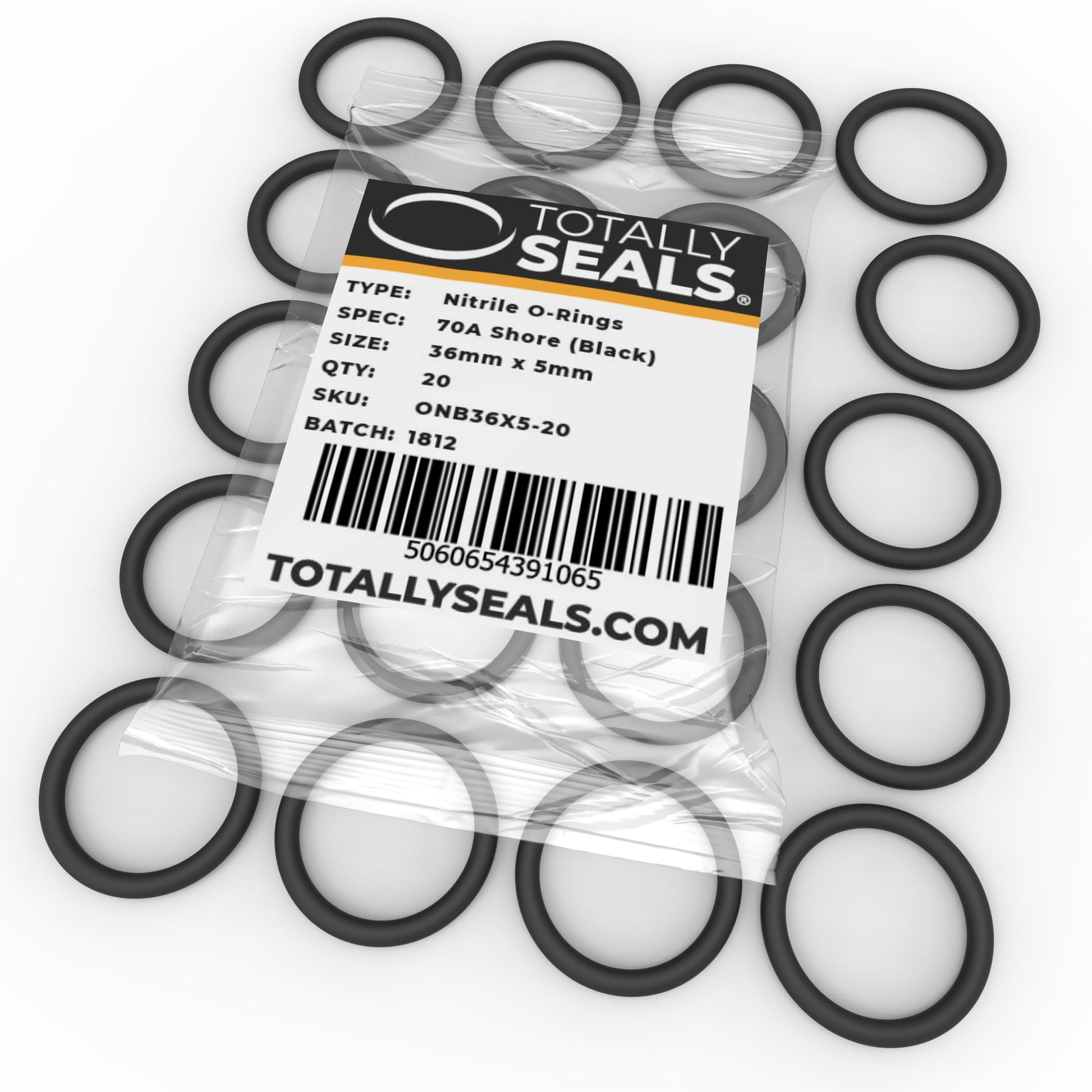 36mm x 5mm (46mm OD) Nitrile O-Rings - Totally Seals®