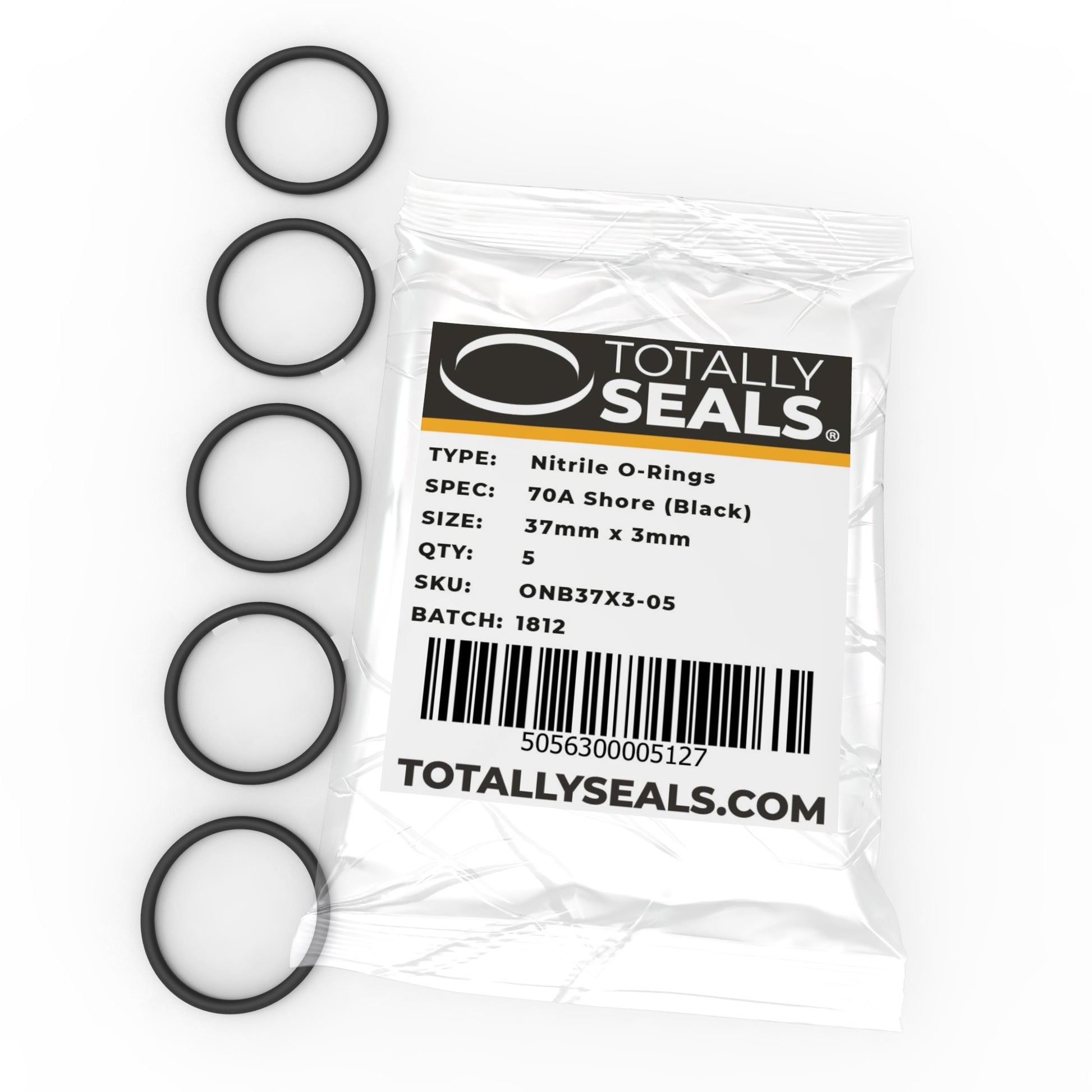 37mm x 3mm (43mm OD) Nitrile O-Rings - Totally Seals®