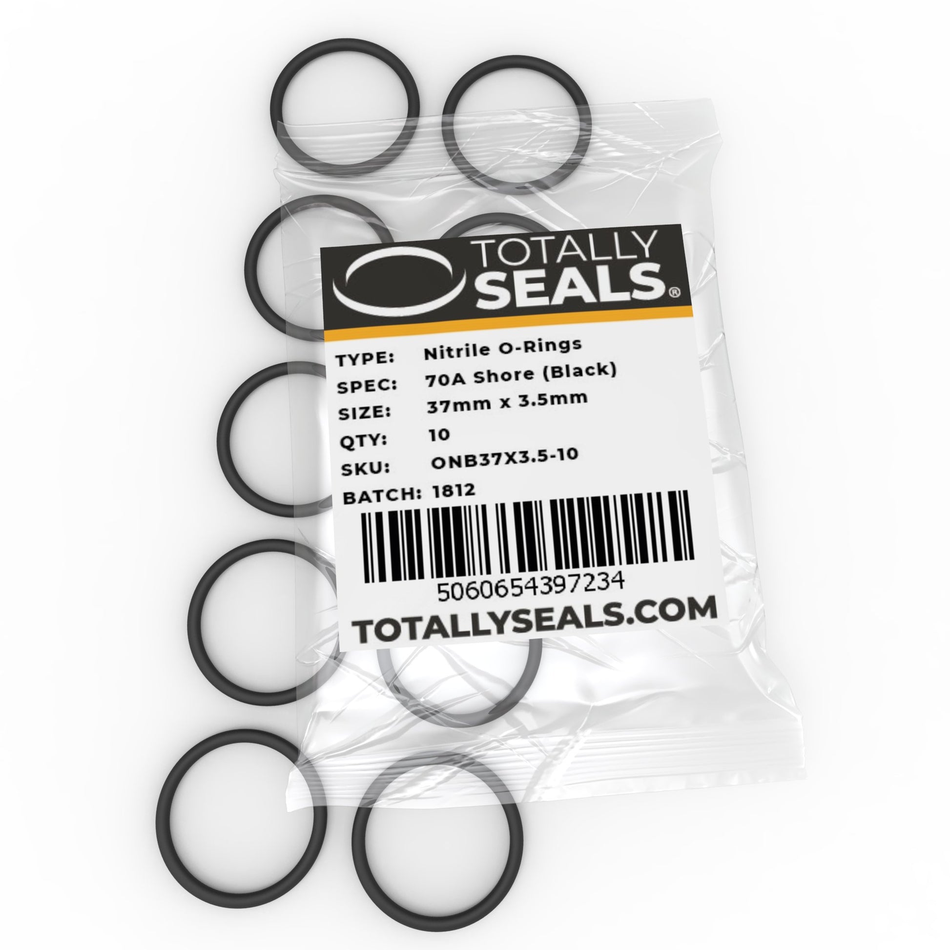 37mm x 3.5mm (44mm OD) Nitrile O-Rings - Totally Seals®