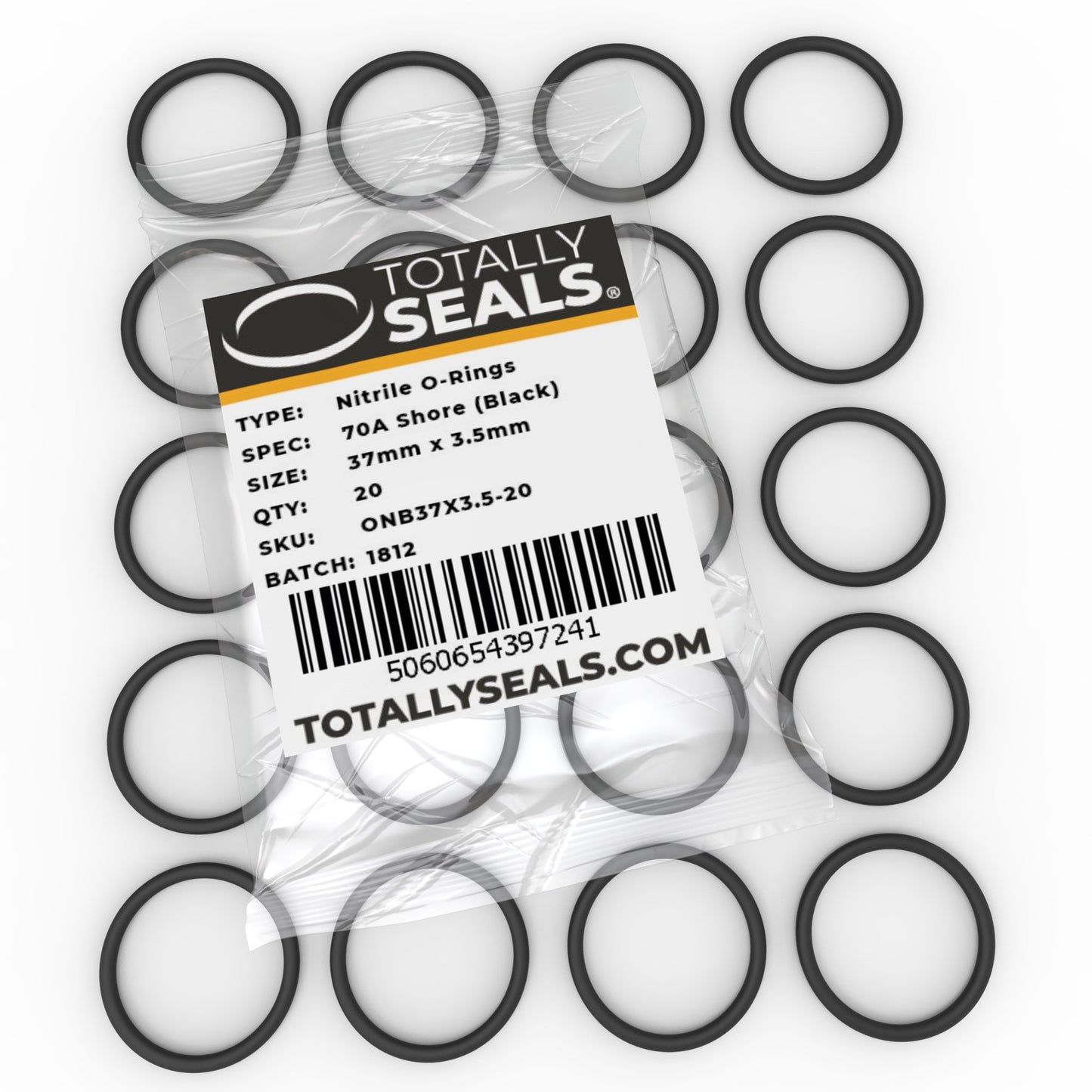 37mm x 3.5mm (44mm OD) Nitrile O-Rings - Totally Seals®