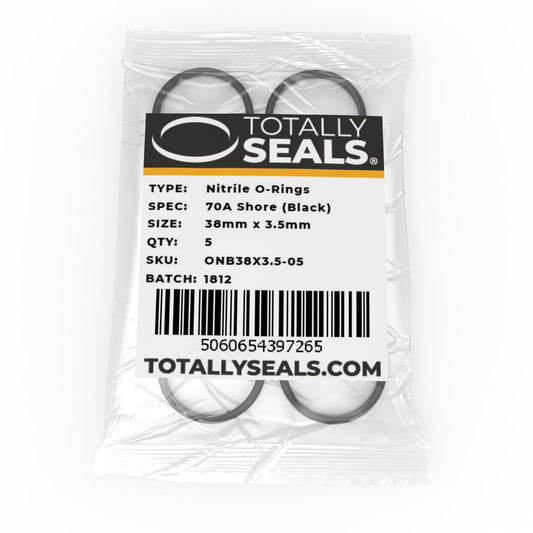 38mm x 3.5mm (45mm OD) Nitrile O-Rings - Totally Seals®