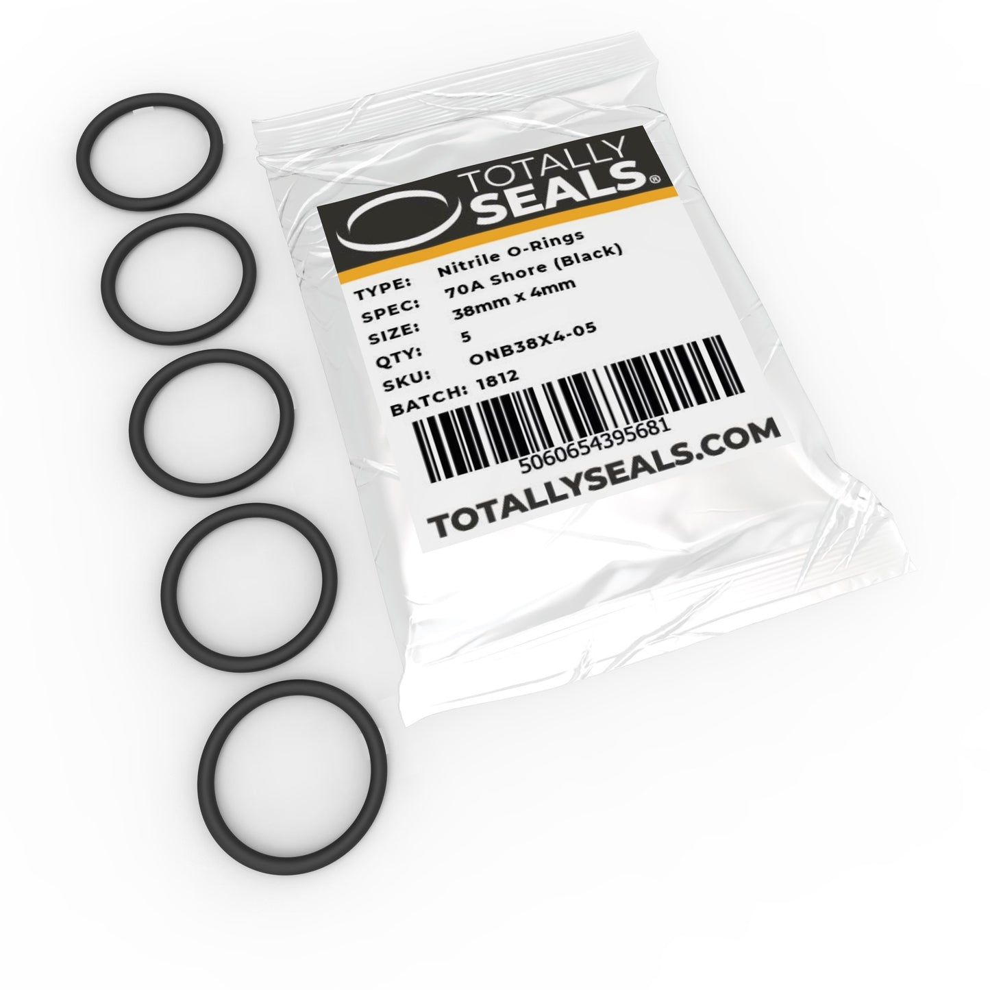 38mm x 4mm (46mm OD) Nitrile O-Rings - Totally Seals®