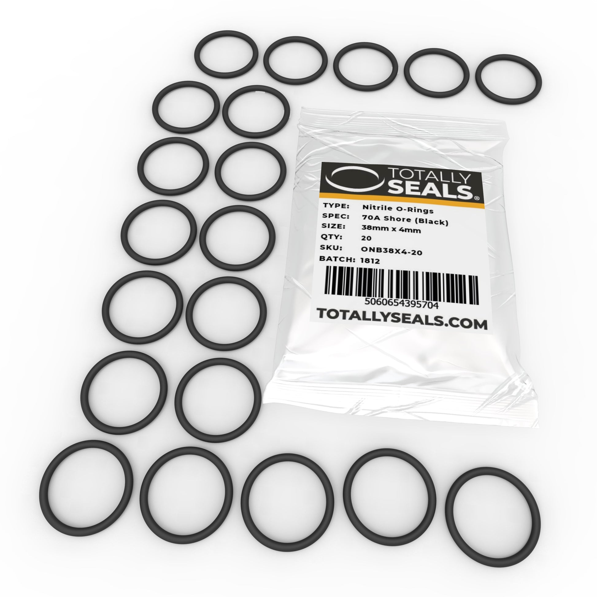 38mm x 4mm (46mm OD) Nitrile O-Rings - Totally Seals®