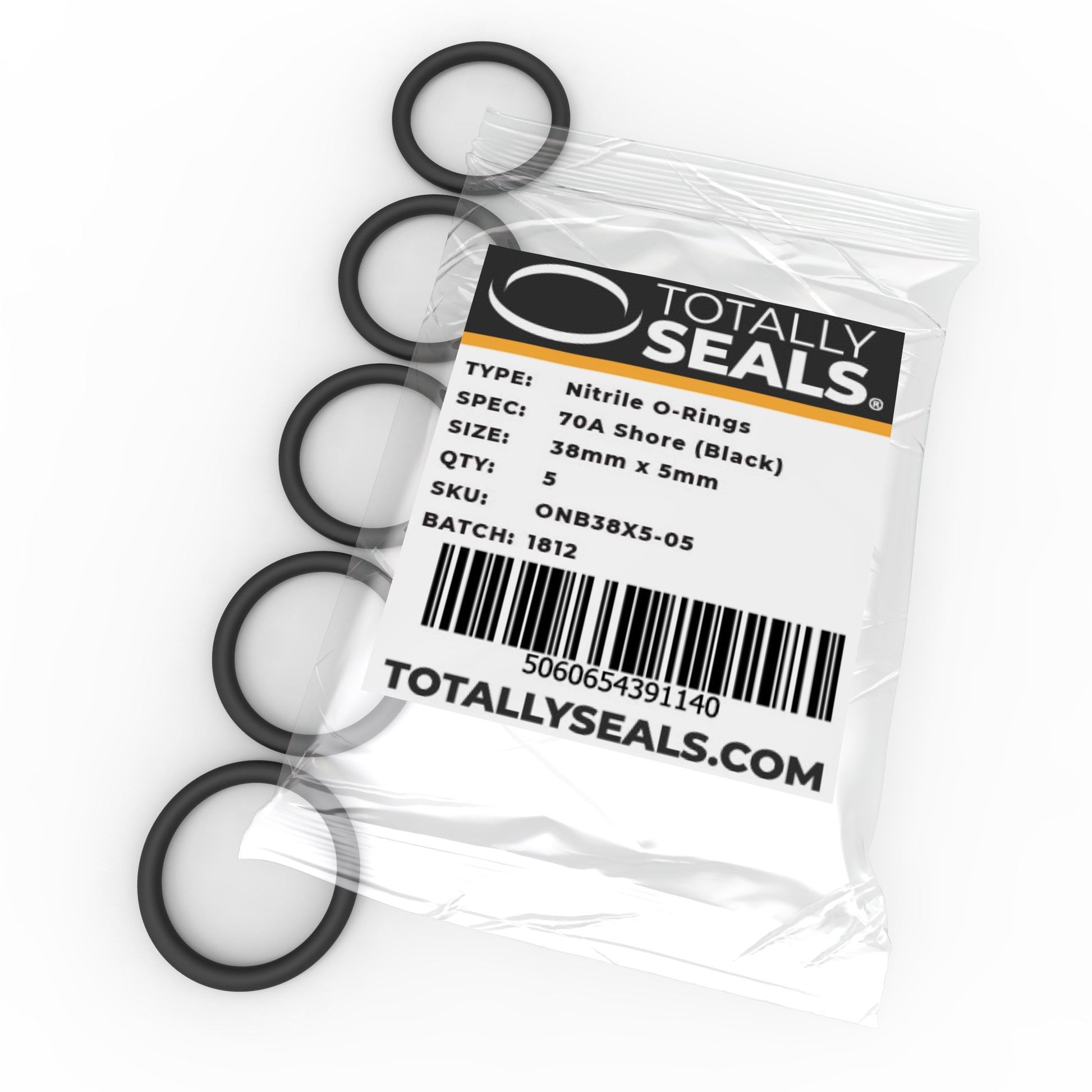 38mm x 5mm (48mm OD) Nitrile O-Rings - Totally Seals®