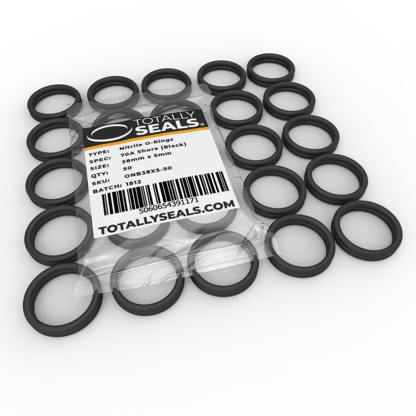 38mm x 5mm (48mm OD) Nitrile O-Rings - Totally Seals®