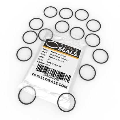 39mm x 2.5mm (44mm OD) Nitrile O-Rings - Totally Seals®