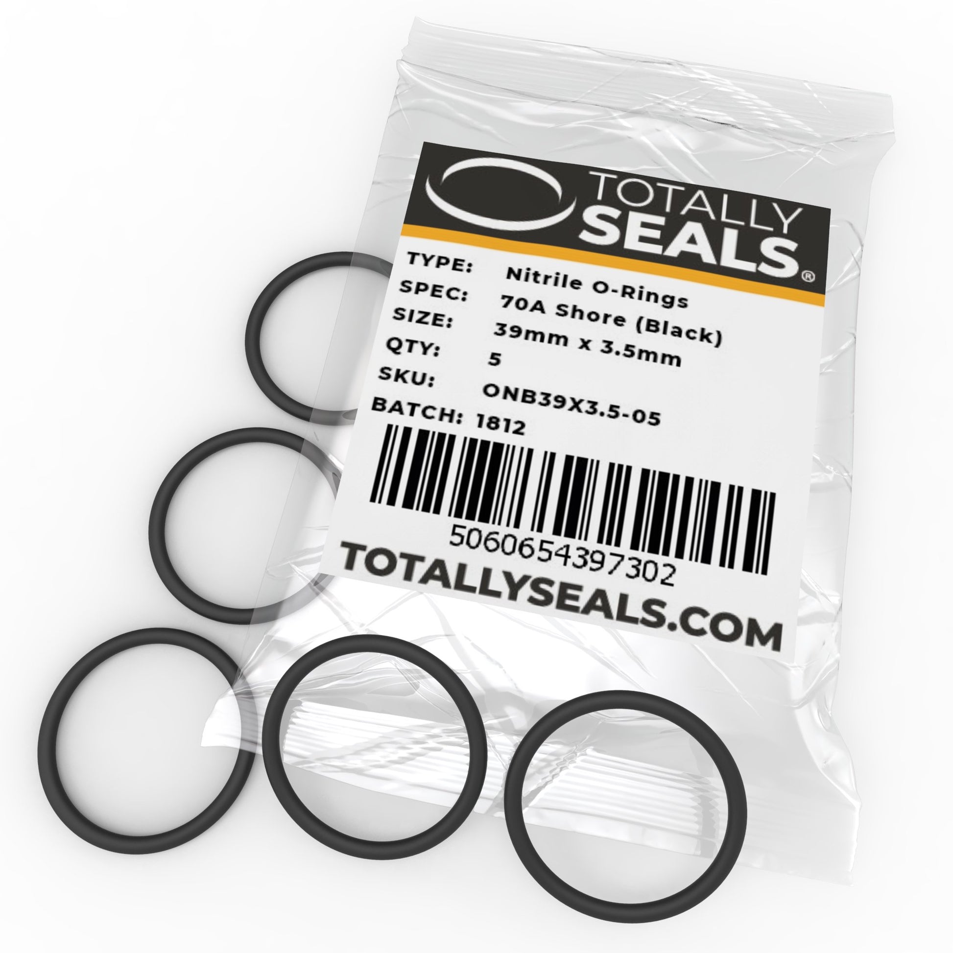 39mm x 3.5mm (46mm OD) Nitrile O-Rings - Totally Seals®