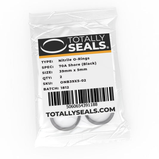 39mm x 5mm (49mm OD) Nitrile O-Rings - Totally Seals®