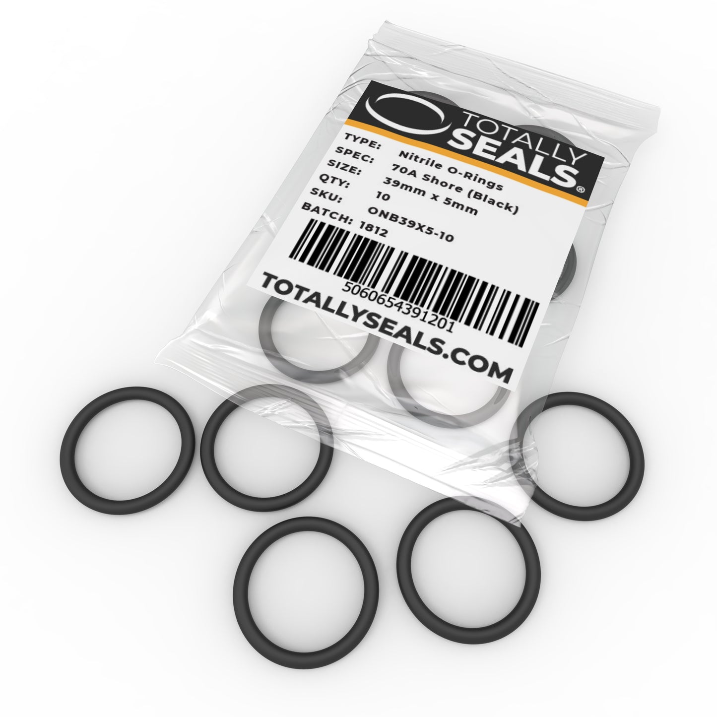 39mm x 5mm (49mm OD) Nitrile O-Rings - Totally Seals®