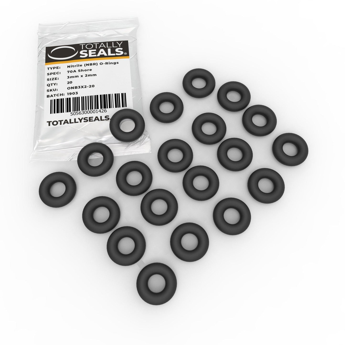 3mm x 2mm (7mm OD) Nitrile O-Rings - Totally Seals®