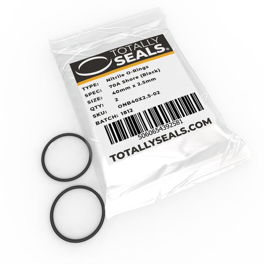 40mm x 2.5mm (45mm OD) Nitrile O-Rings - Totally Seals®