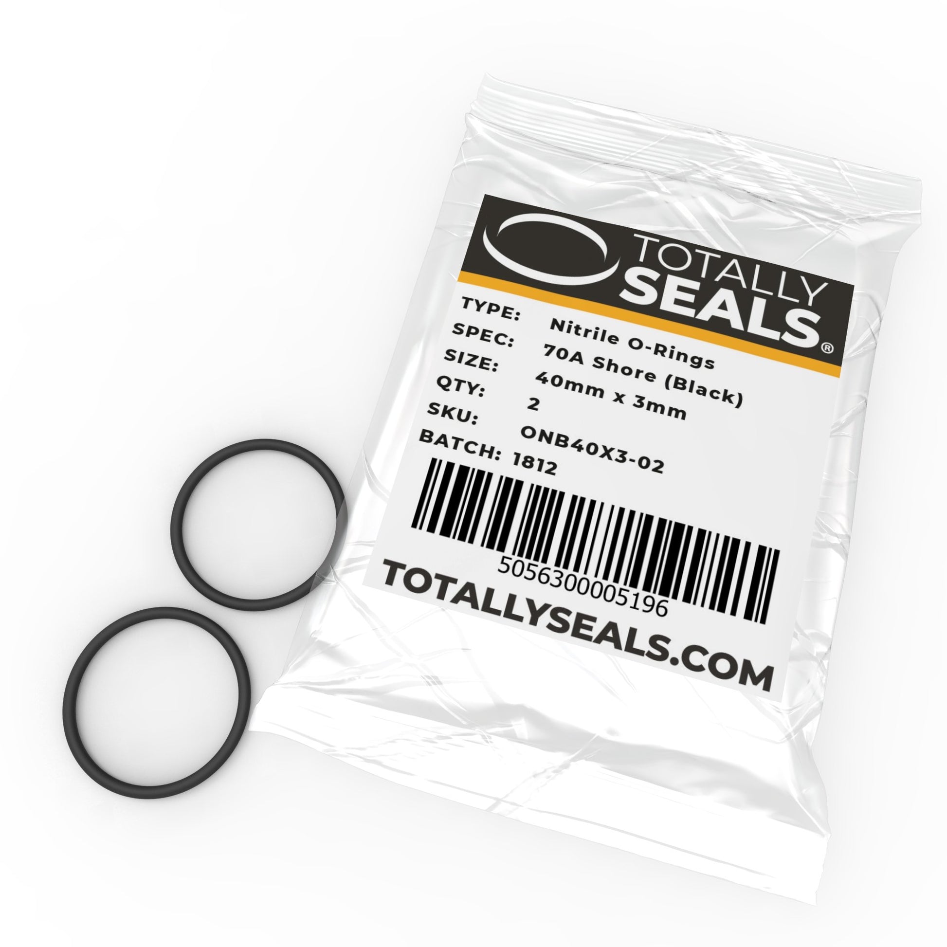 40mm x 3mm (46mm OD) Nitrile O-Rings - Totally Seals®