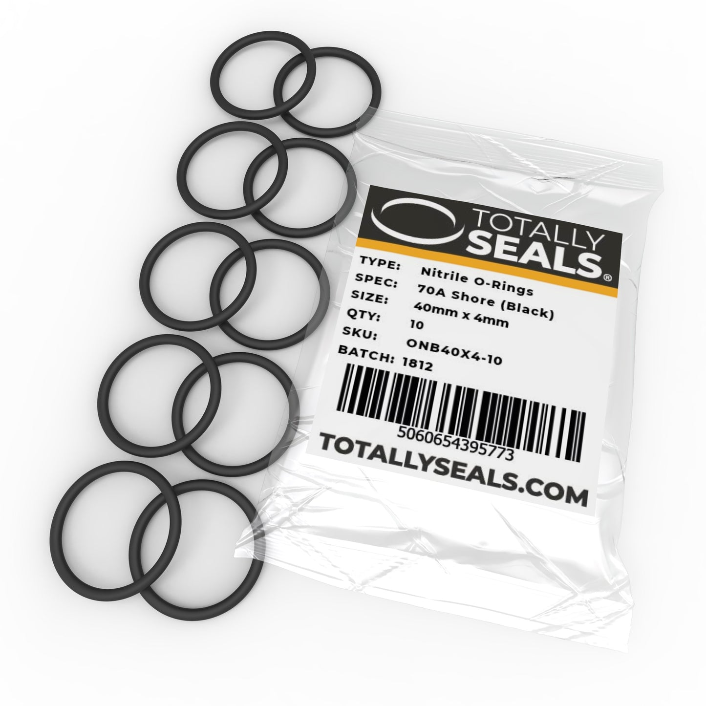 40mm x 4mm (48mm OD) Nitrile O-Rings - Totally Seals®