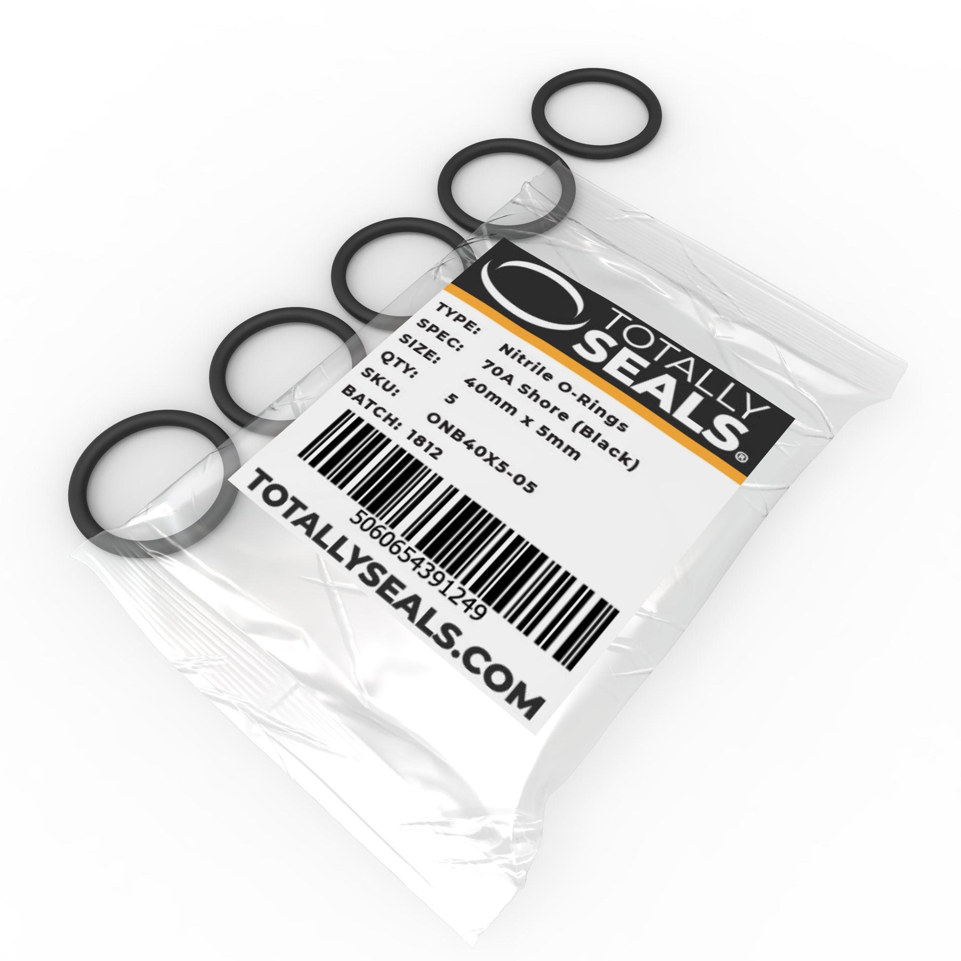 40mm x 5mm (50mm OD) Nitrile O-Rings - Totally Seals®