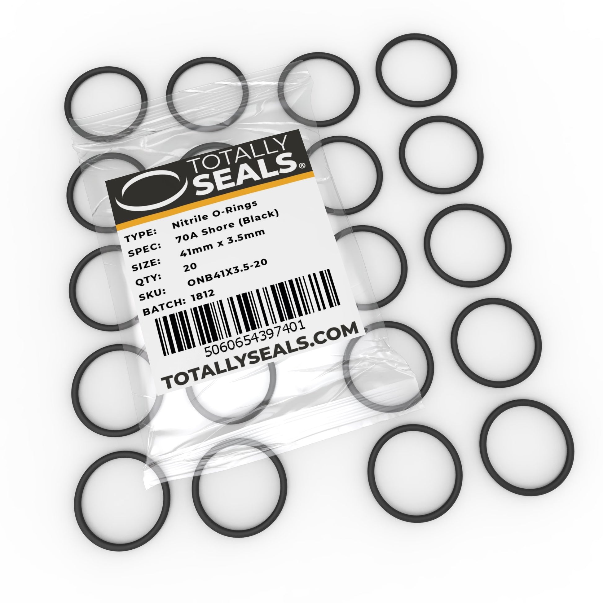 41mm x 3.5mm (48mm OD) Nitrile O-Rings - Totally Seals®