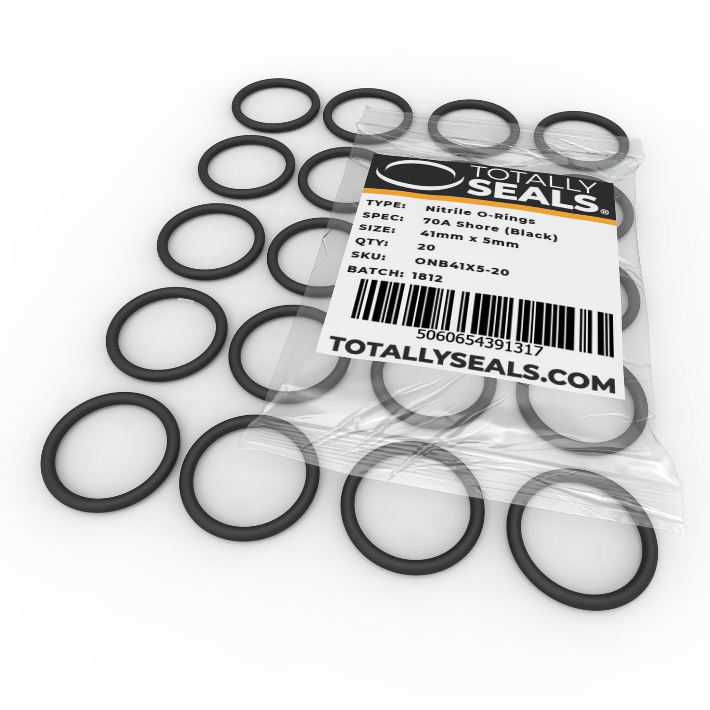 41mm x 5mm (51mm OD) Nitrile O-Rings - Totally Seals®