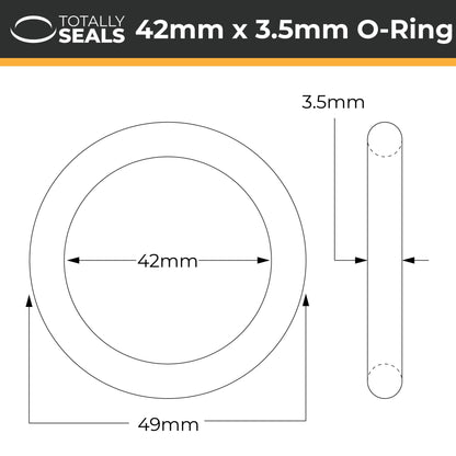 42mm x 3.5mm (49mm OD) Nitrile O-Rings - Totally Seals®