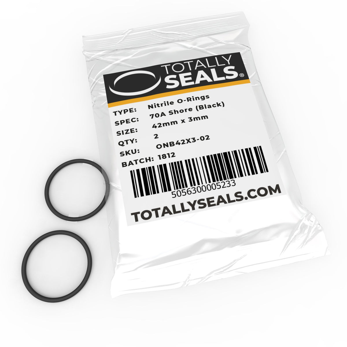 Othmro Nitrile Rubber O-Rings – 42mm OD, 34mm ID, 4mm Width, Pack Of 5, Metric Sealing Gaskets