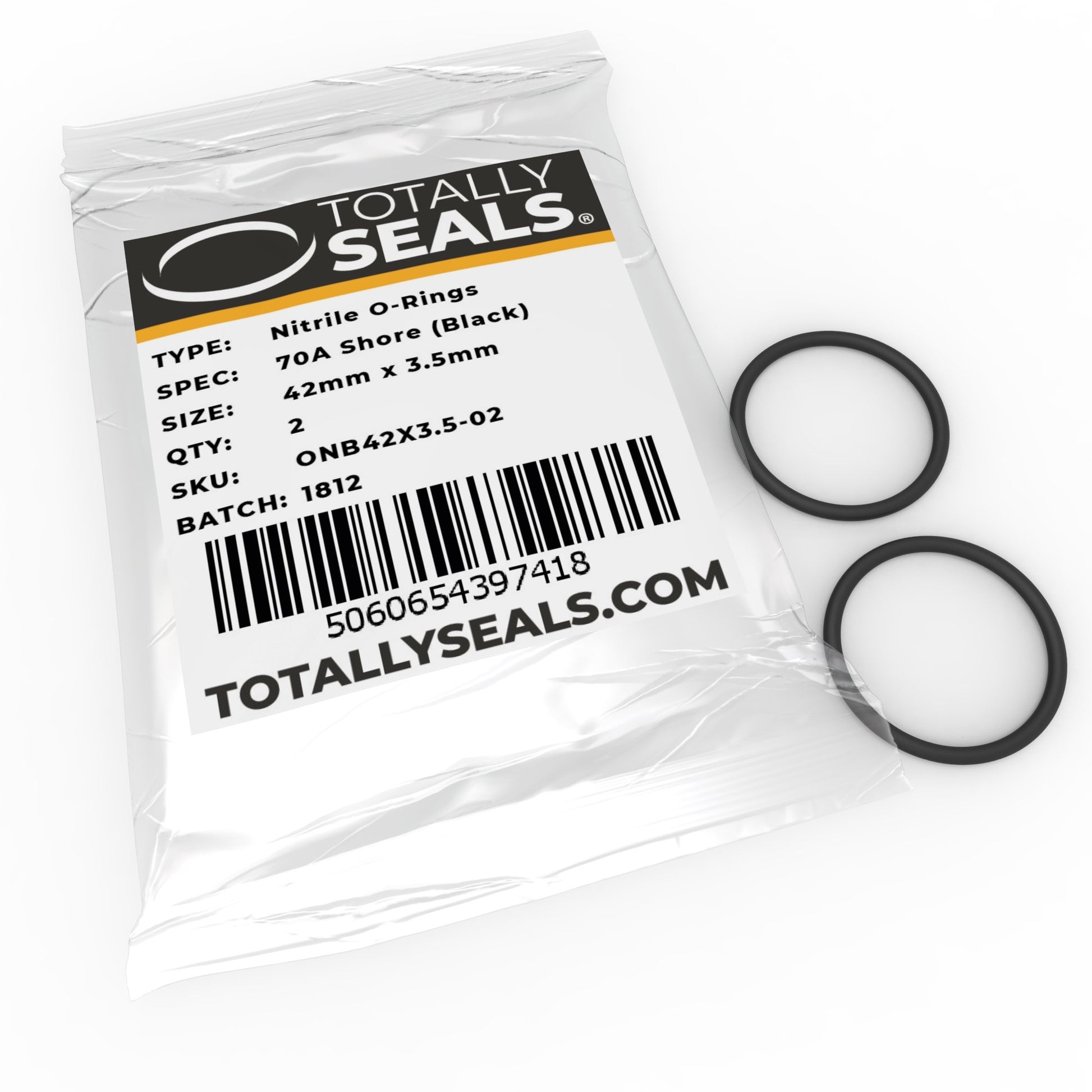 42mm x 3.5mm (49mm OD) Nitrile O-Rings - Totally Seals®