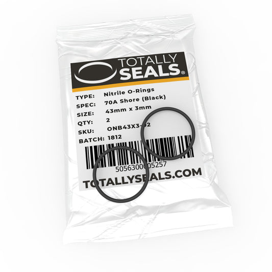 43mm x 3mm (49mm OD) Nitrile O-Rings - Totally Seals®