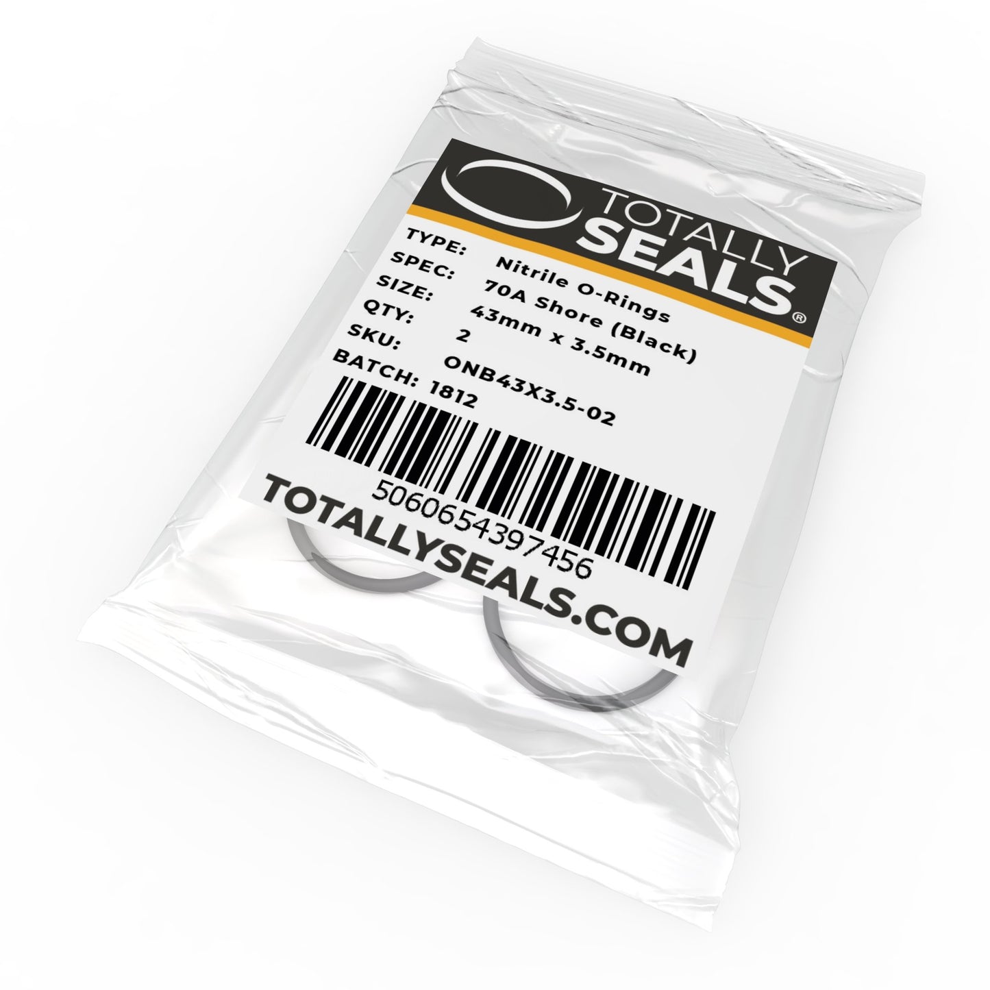 43mm x 3.5mm (50mm OD) Nitrile O-Rings - Totally Seals®