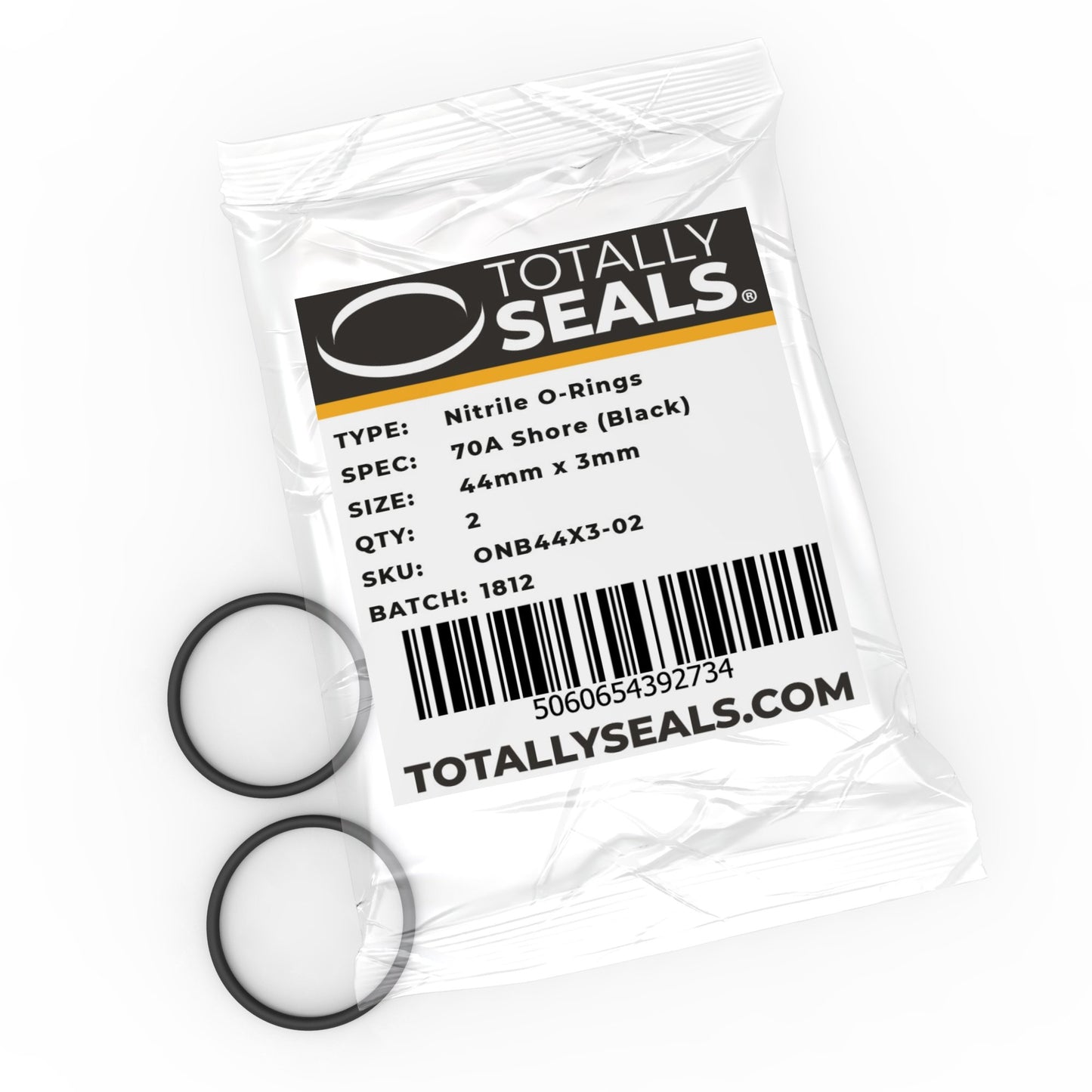 44mm x 3mm (50mm OD) Nitrile O-Rings - Totally Seals®
