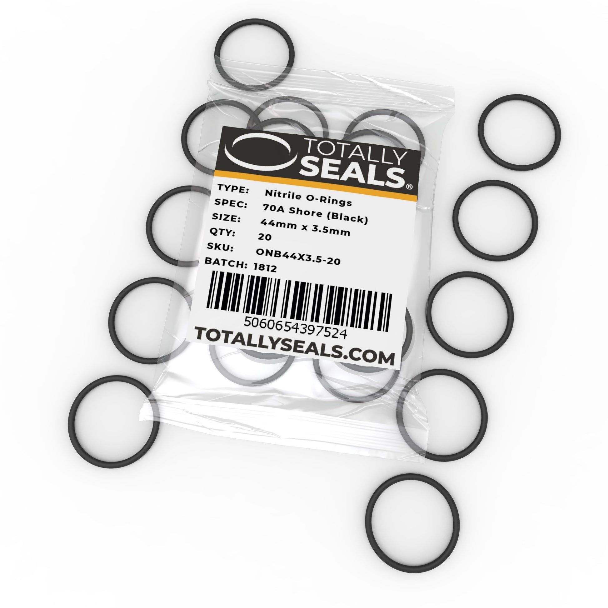 44mm x 3.5mm (51mm OD) Nitrile O-Rings - Totally Seals®