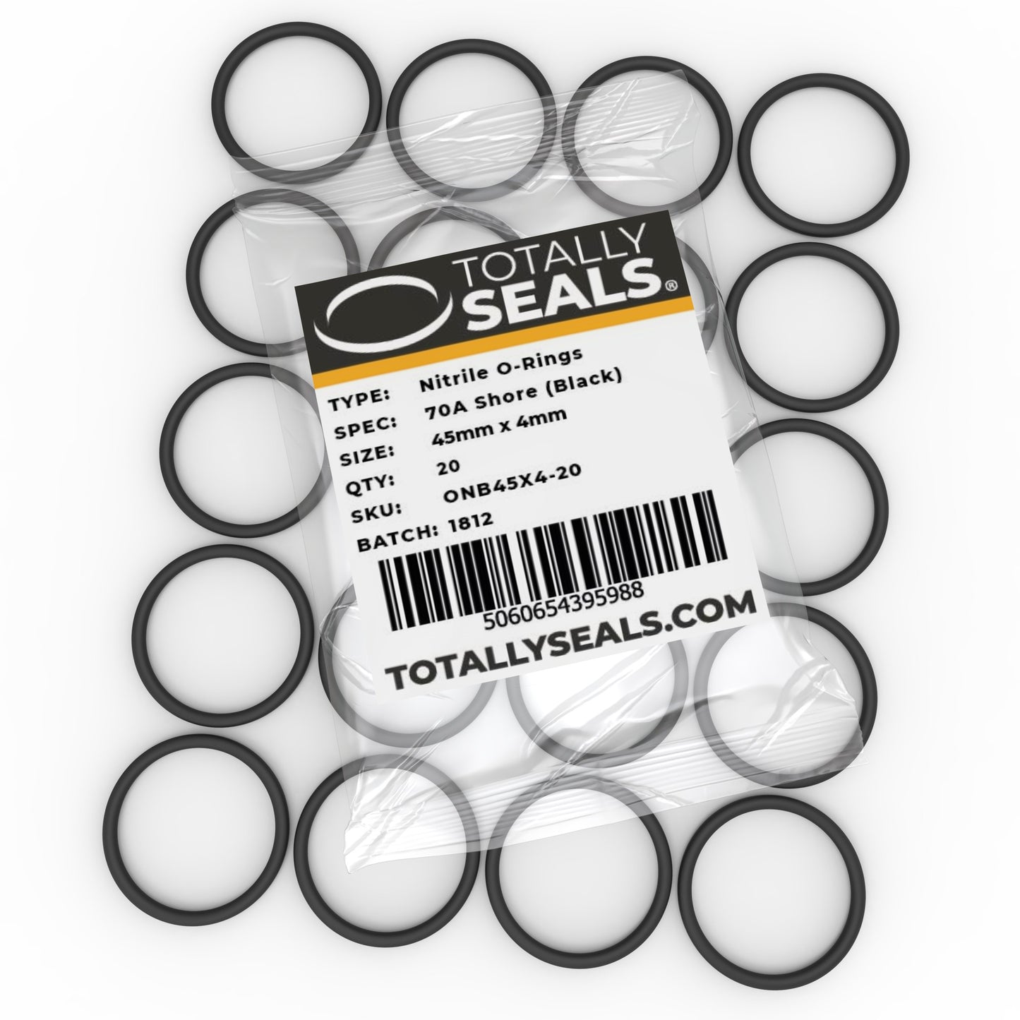 45mm x 4mm (53mm OD) Nitrile O-Rings - Totally Seals®