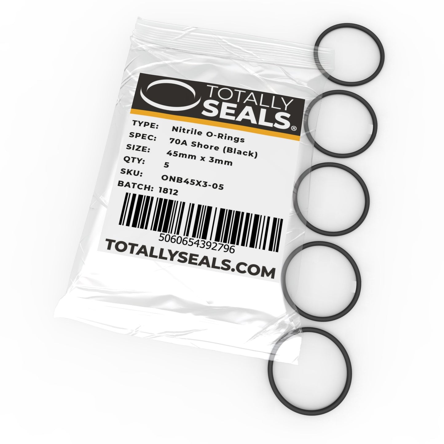 45mm x 3mm (51mm OD) Nitrile O-Rings - Totally Seals®