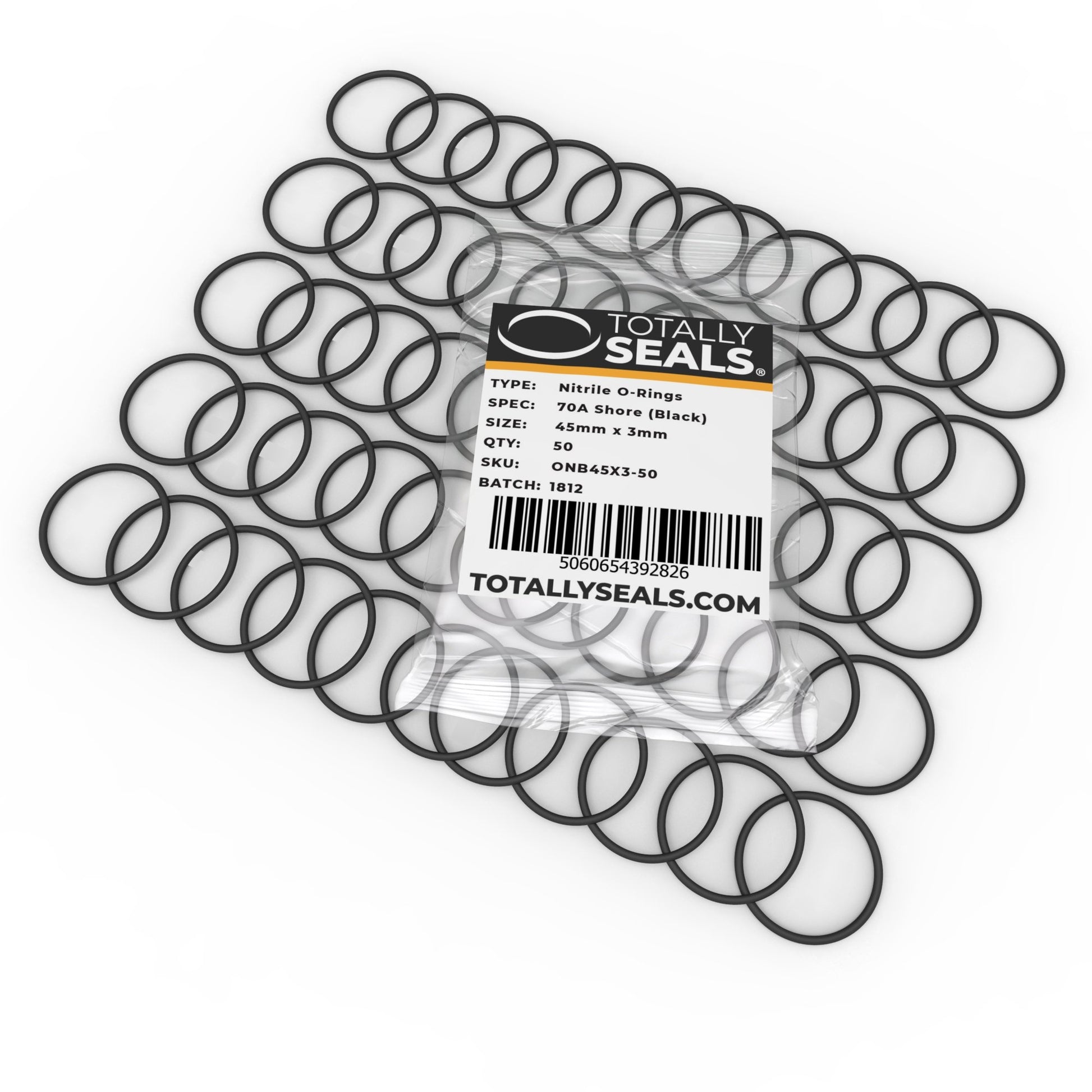 45mm x 3mm (51mm OD) Nitrile O-Rings - Totally Seals®