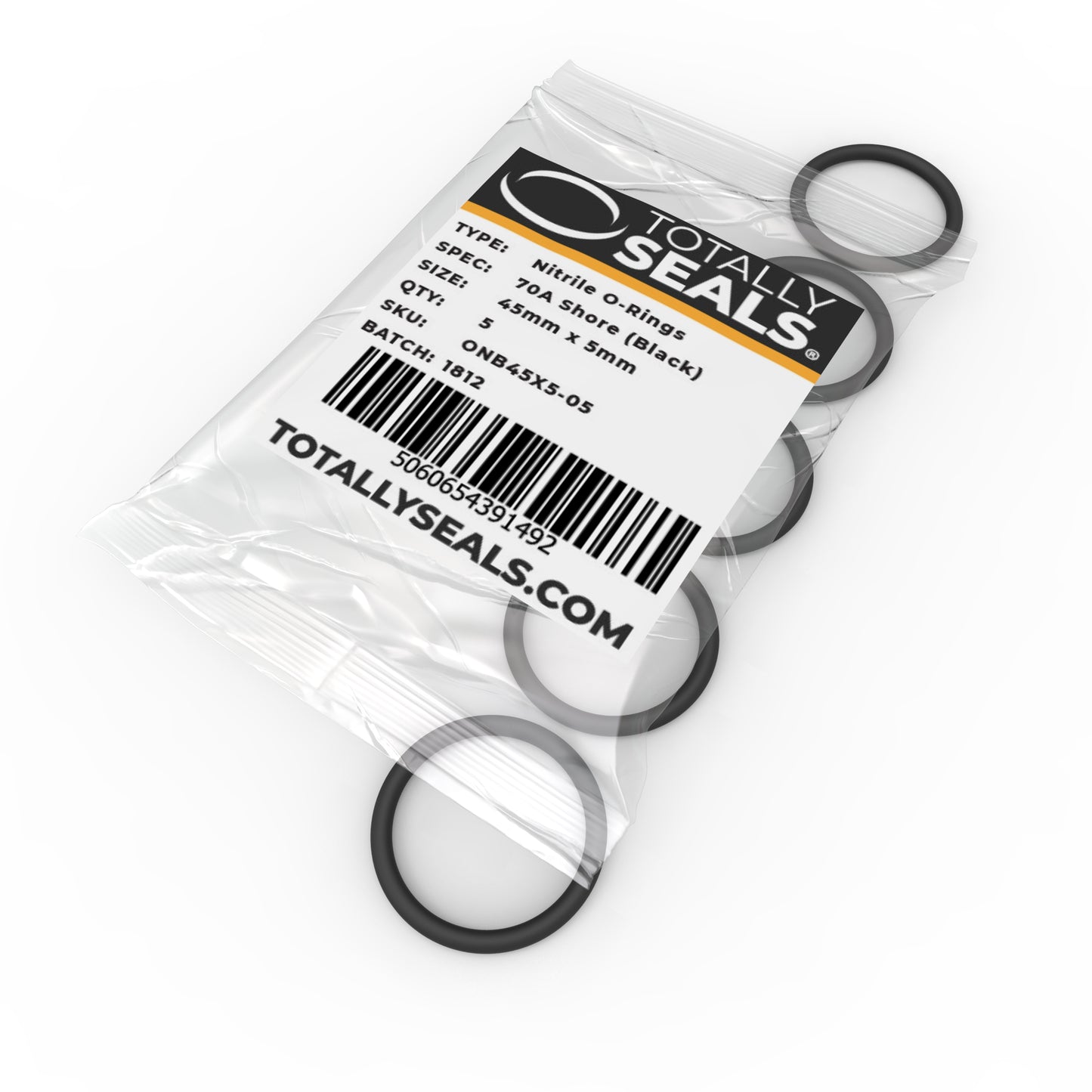 45mm x 5mm (55mm OD) Nitrile O-Rings - Totally Seals®