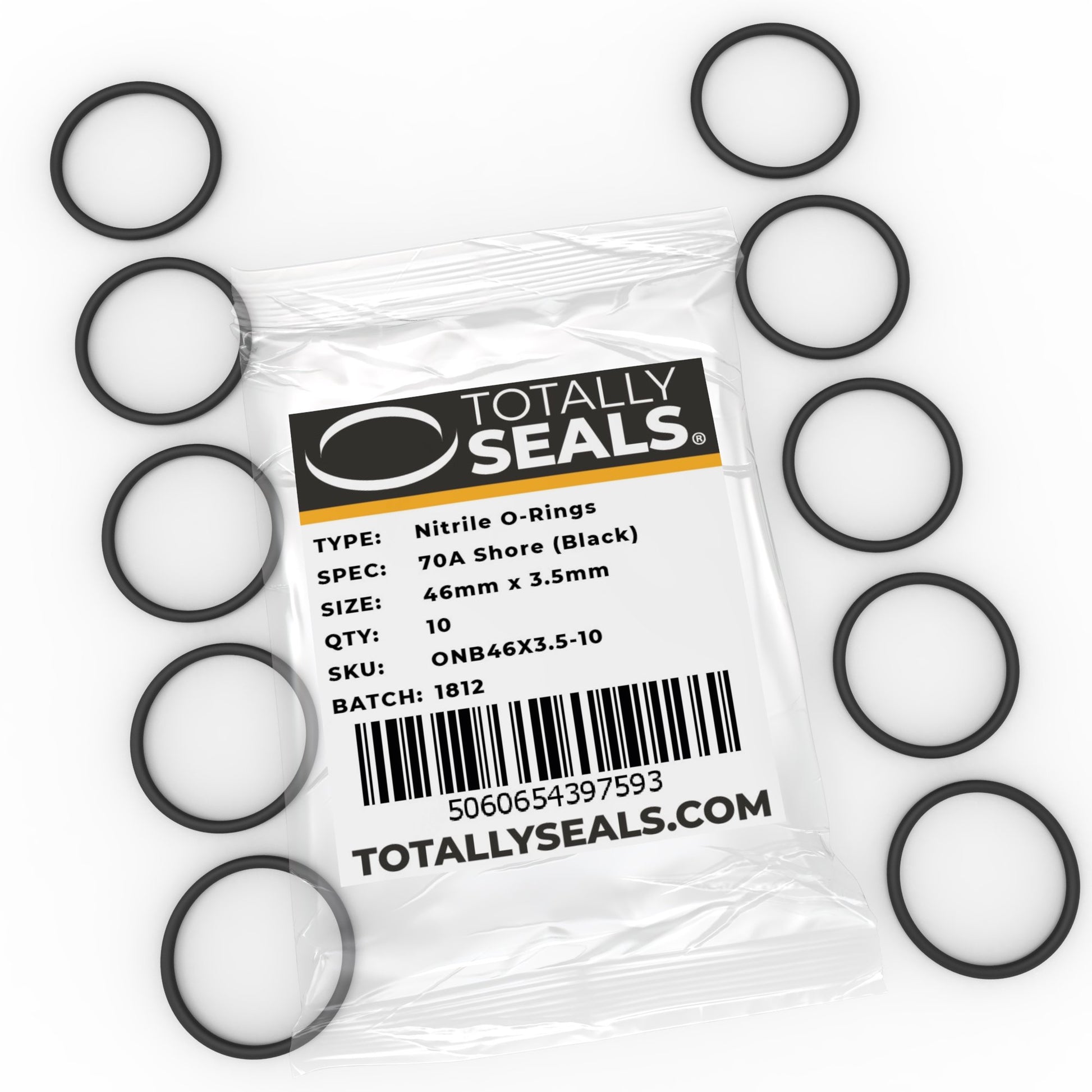 46mm x 3.5mm (53mm OD) Nitrile O-Rings - Totally Seals®