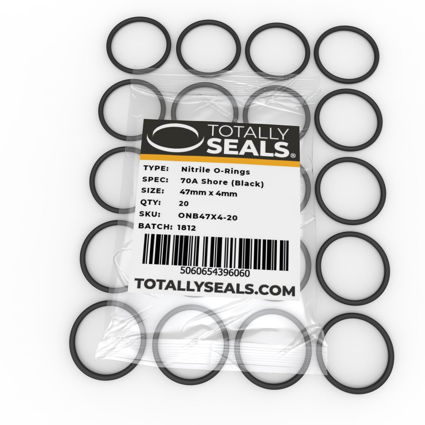 47mm x 4mm (55mm OD) Nitrile O-Rings - Totally Seals®