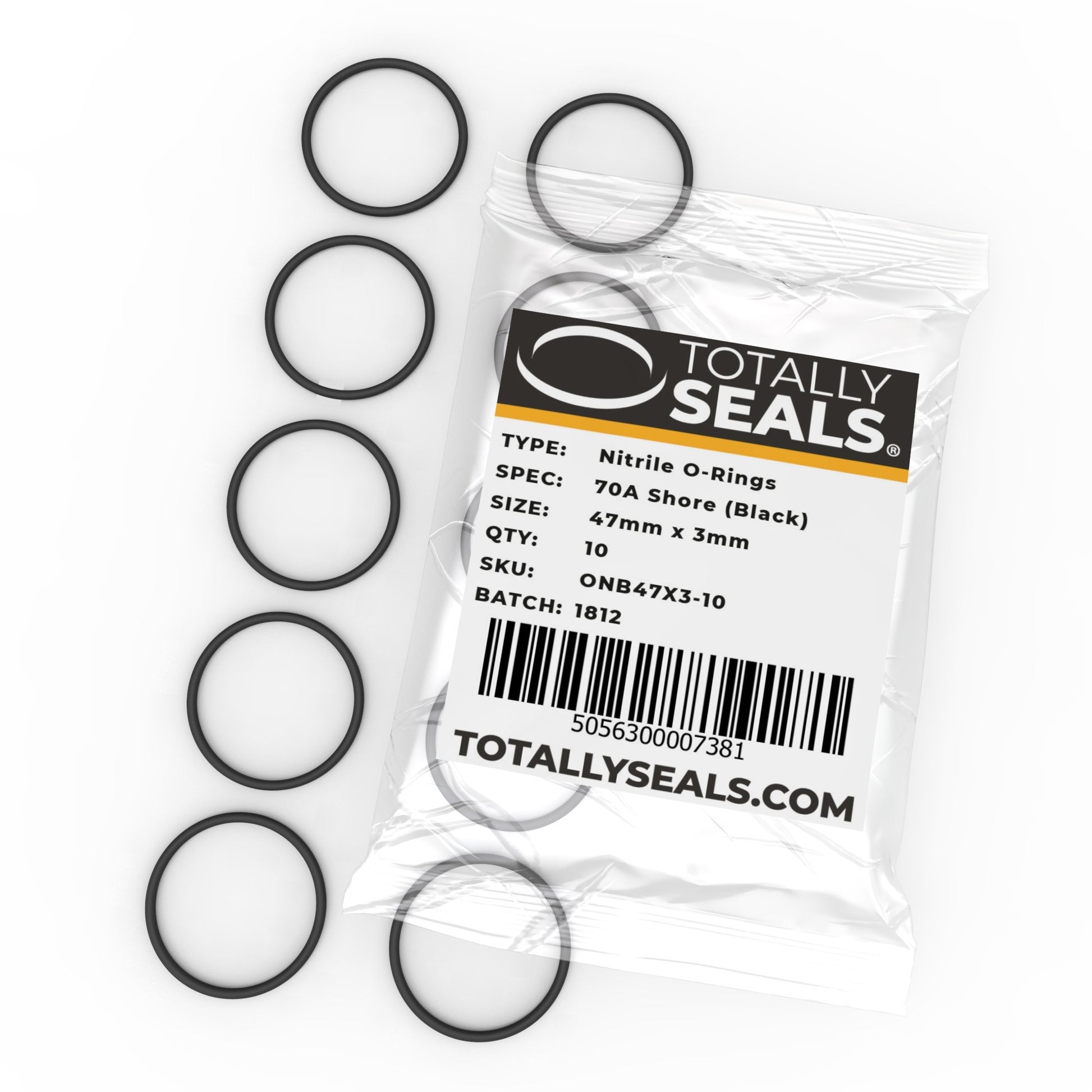 47mm x 3mm (53mm OD) Nitrile O-Rings - Totally Seals®