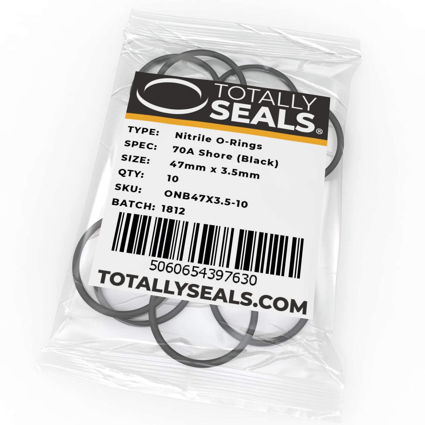 47mm x 3.5mm (54mm OD) Nitrile O-Rings - Totally Seals®