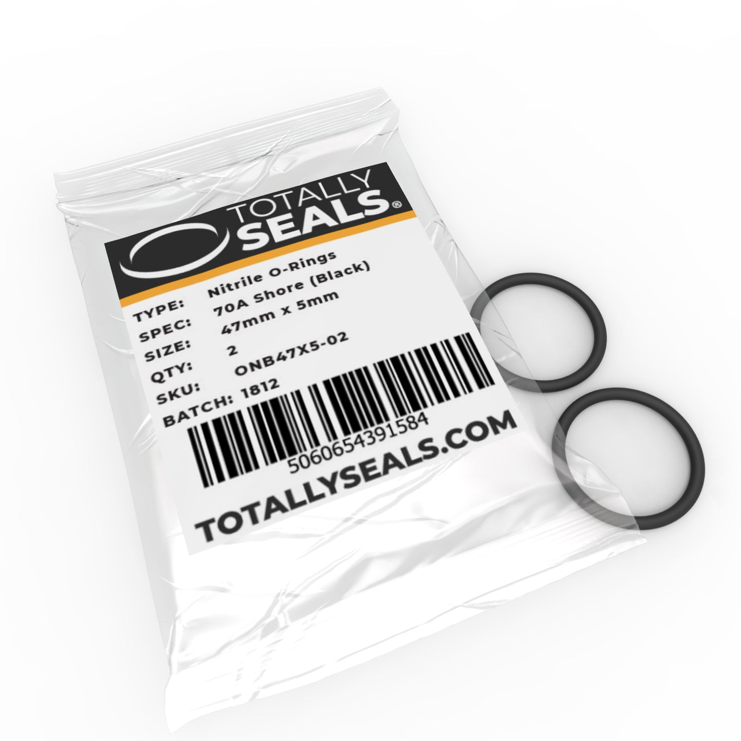 47mm x 5mm (57mm OD) Nitrile O-Rings - Totally Seals®