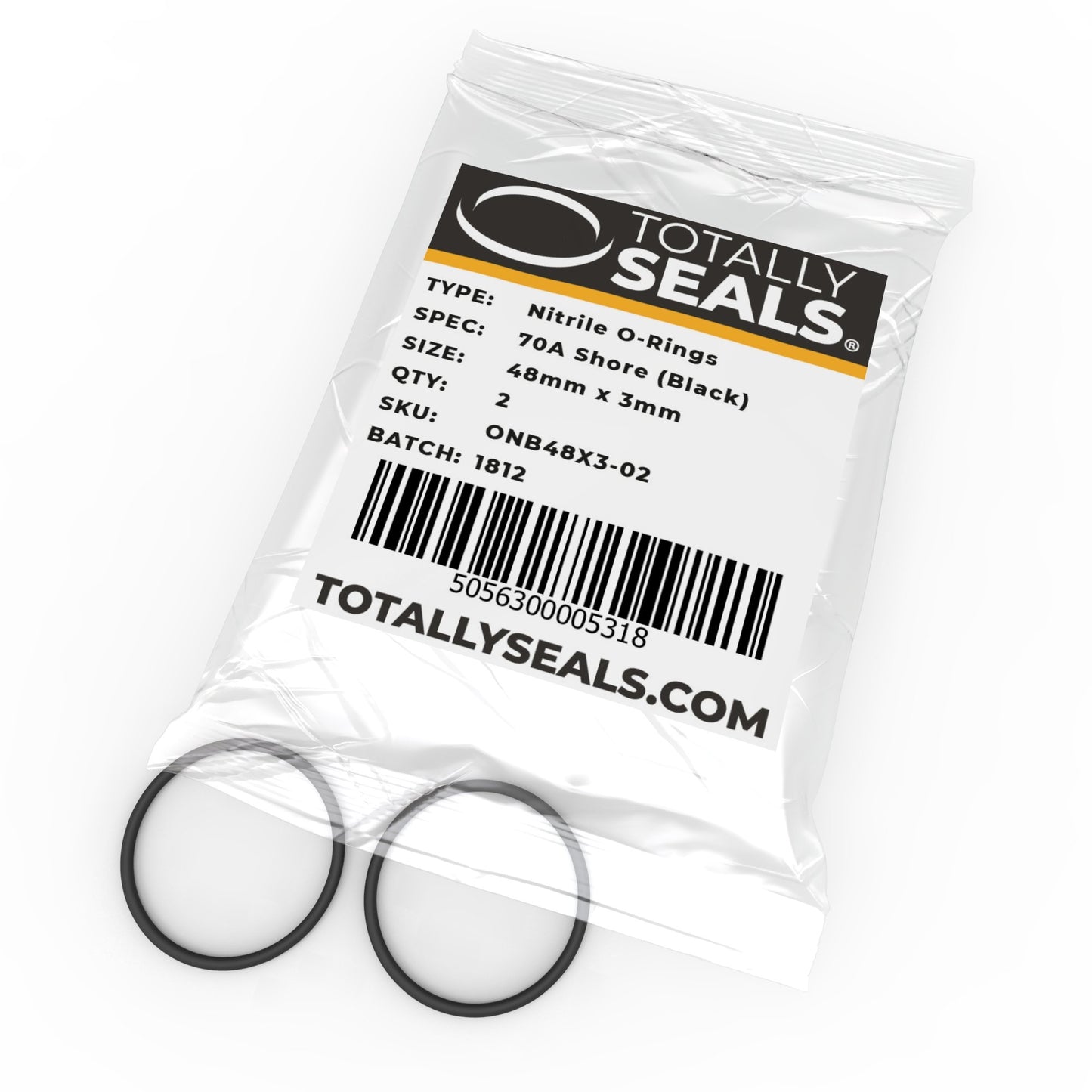 48mm x 3mm (54mm OD) Nitrile O-Rings - Totally Seals®